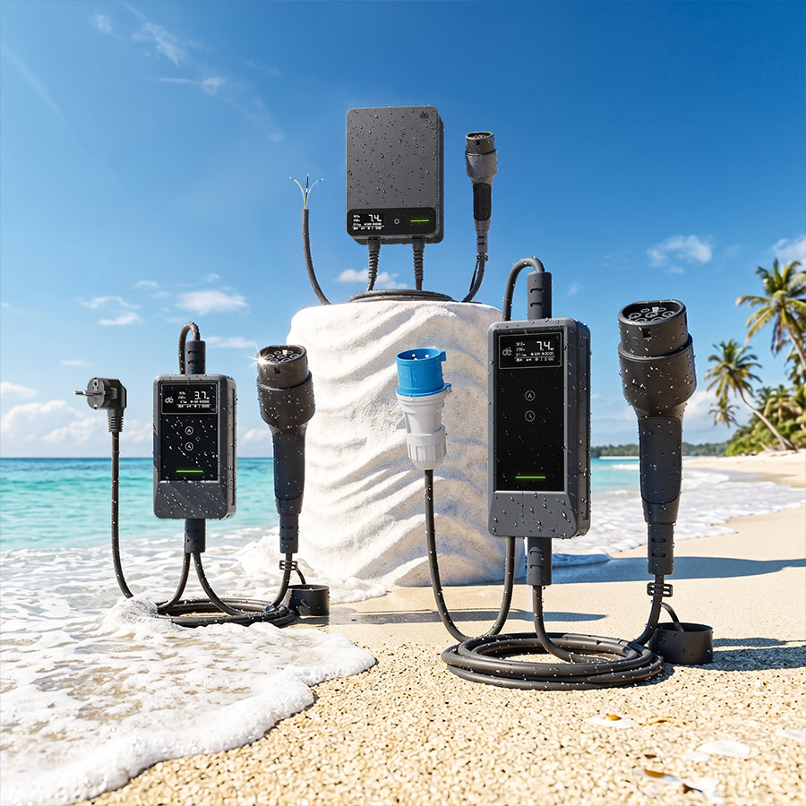 Cargadores portátiles DEPOW en la playa