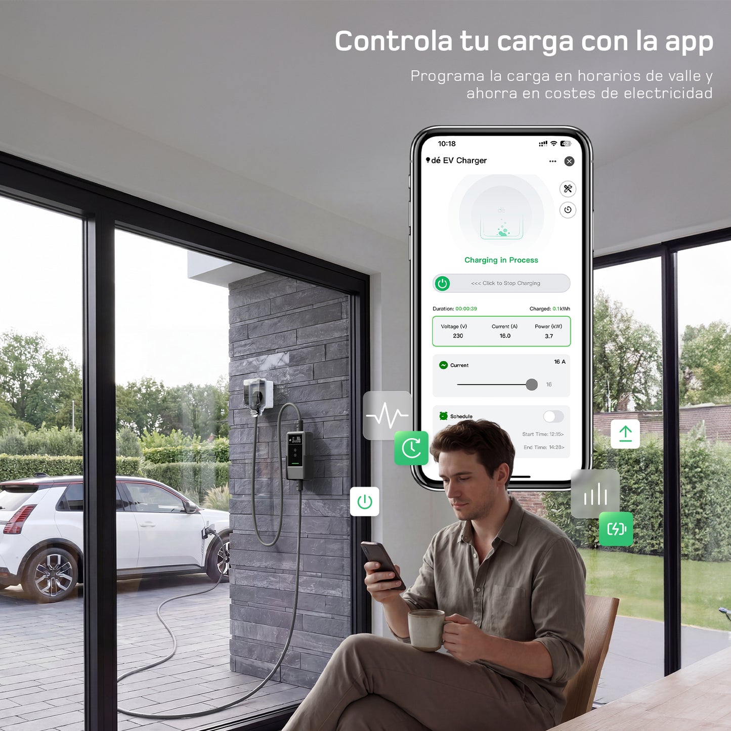 dé Cargador Tipo 2–Schuko v2 16A 3,7 kW
