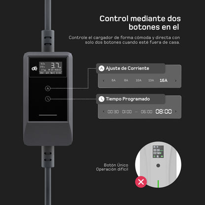 dé Cargador Tipo 2–Schuko v2 16A 3,7 kW