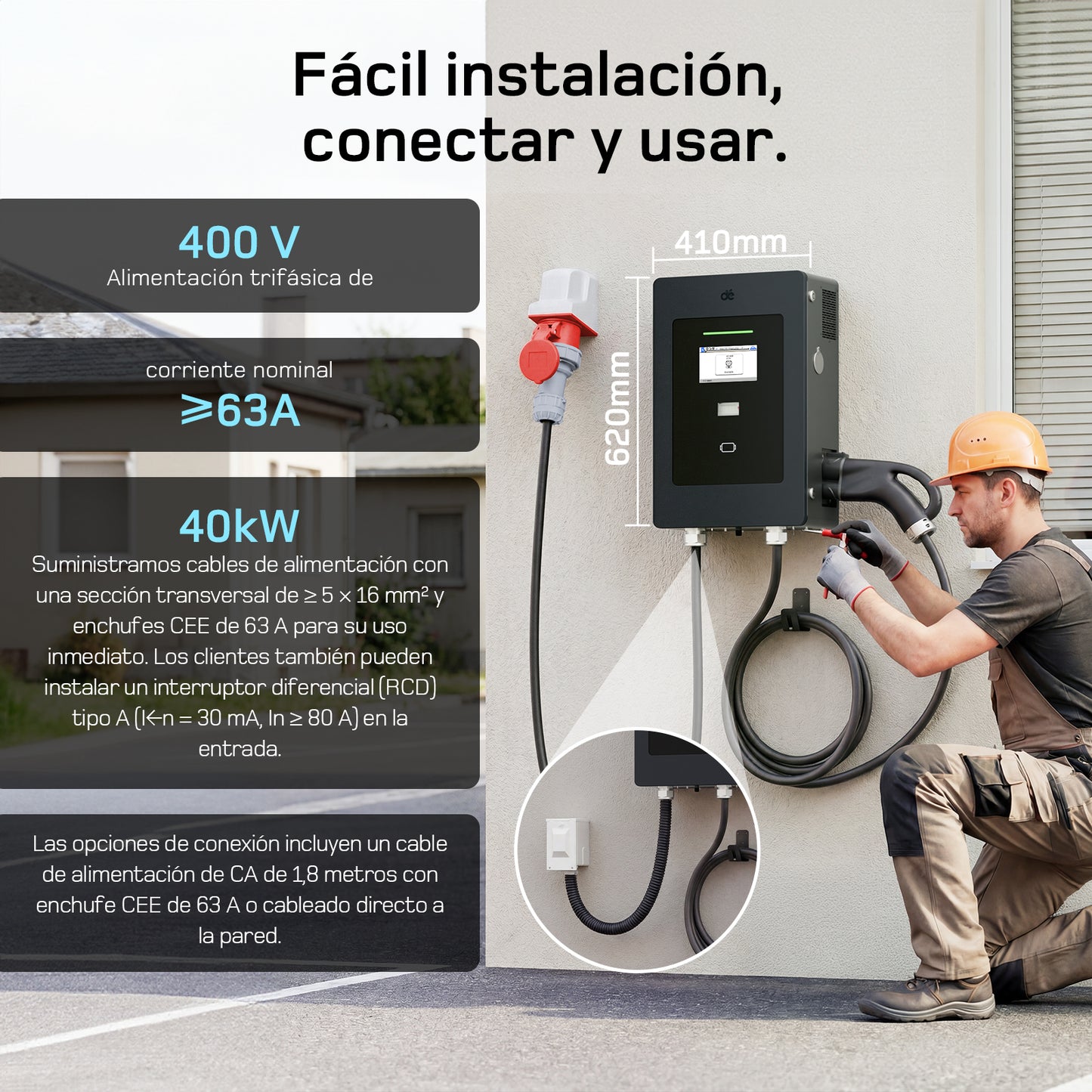 dé Estación de Carga Rápida DC 30 kW/40 kW