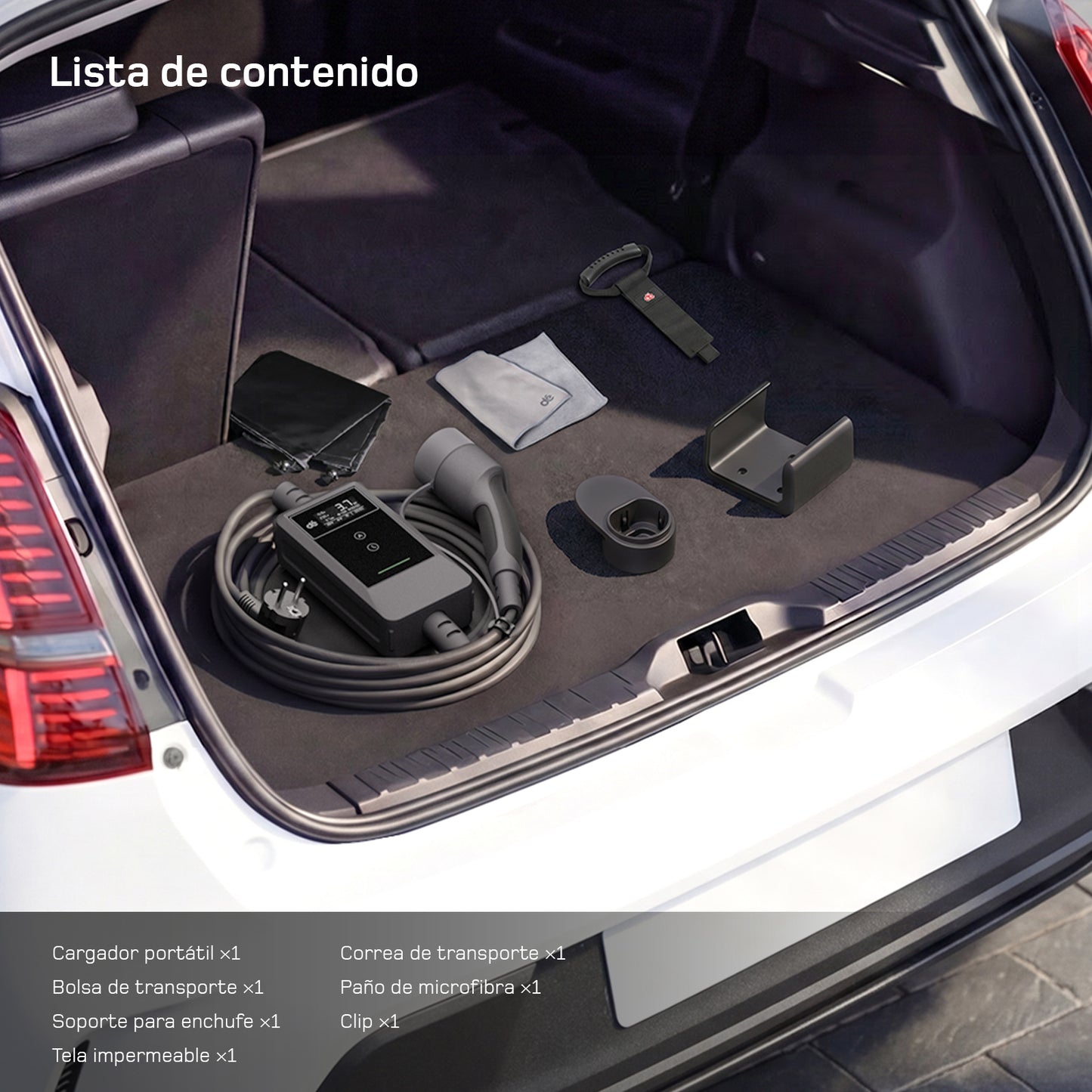dé Cargador Tipo 2–Schuko v2 16A 3,7 kW
