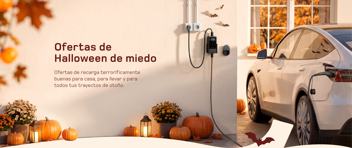 Ofertas de Halloween de dé para cargar el coche eléctrico en casa y de viaje