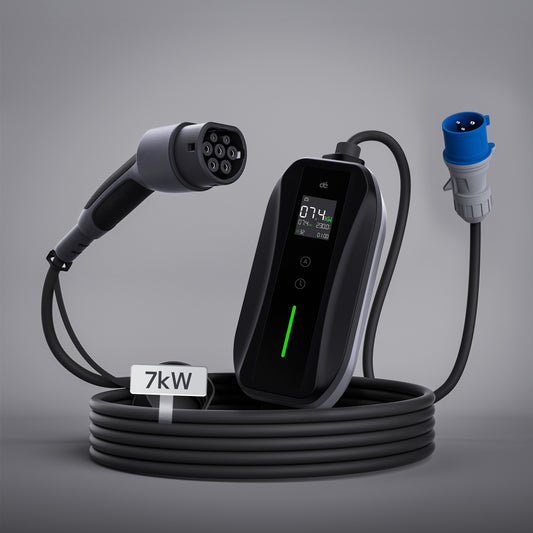 dé Cargador coche eléctrico Tipo 2 portátil 7,4 kW monofásico T1