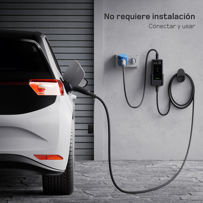 dé Cargador portátil Tipo 2 7,4 kW (32A) monofásico