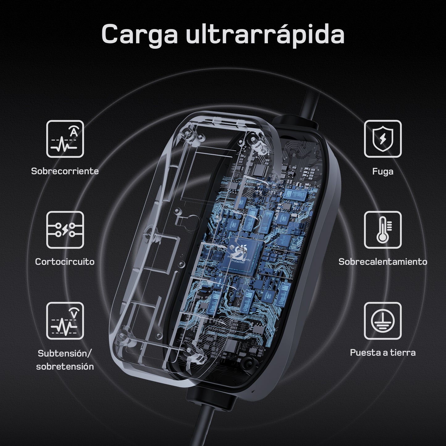 dé Cable de carga Tipo 2 con enchufe Schuko (16A)