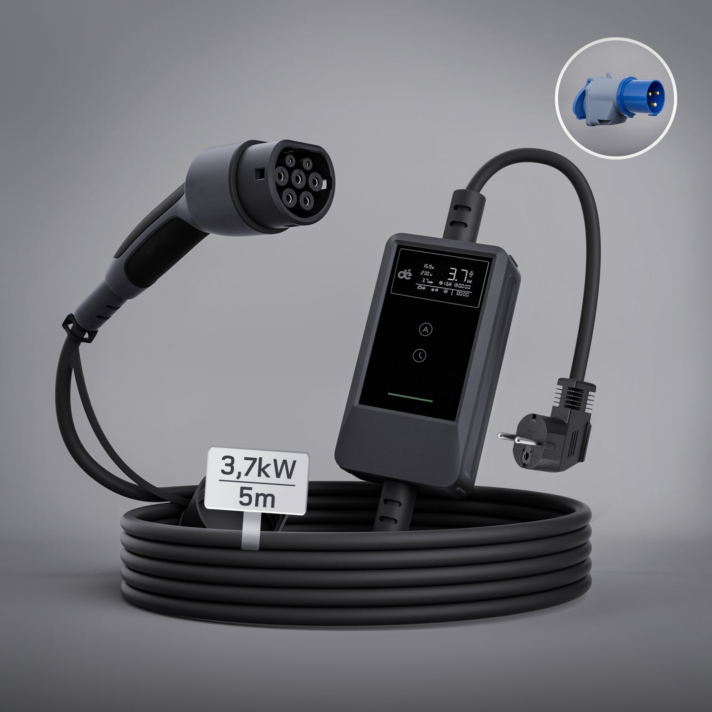 dé Cargador Tipo 2–Schuko v2 16A 3,7 kW