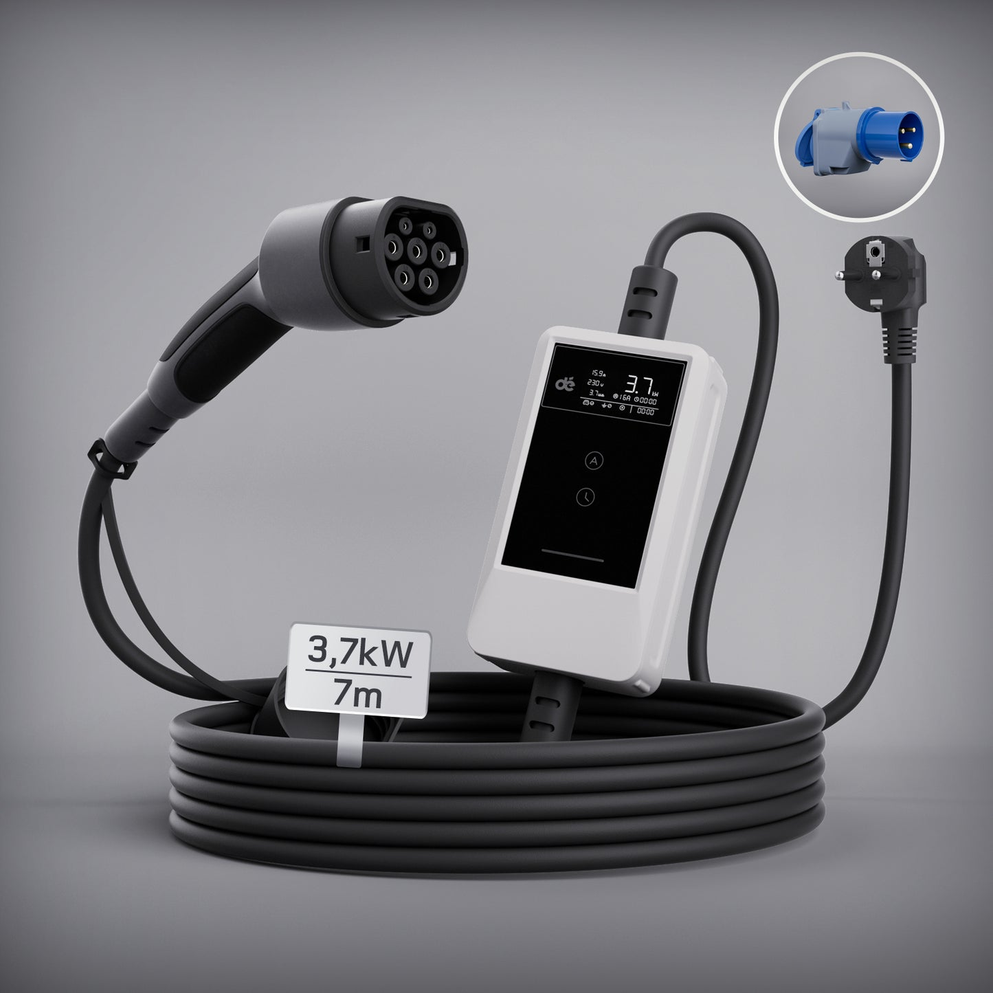 dé Cargador Tipo 2–Schuko v2 16A 3,7 kW