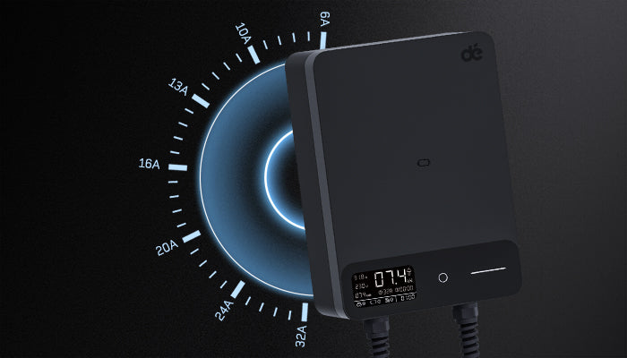 Corriente regulable (6A–32A) en dé Wallbox 7,4 kW Monofásico Tipo 2