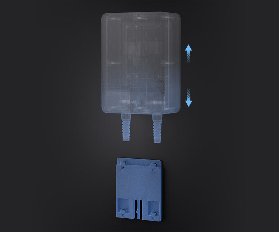 Montaje en pared: placa trasera de la dé Wallbox 7,4 kW Monofásico Tipo 2